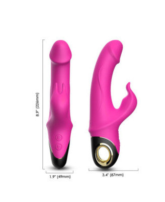 Vibromasseur Rabbit rose 9 modes de vibrations puissantes 